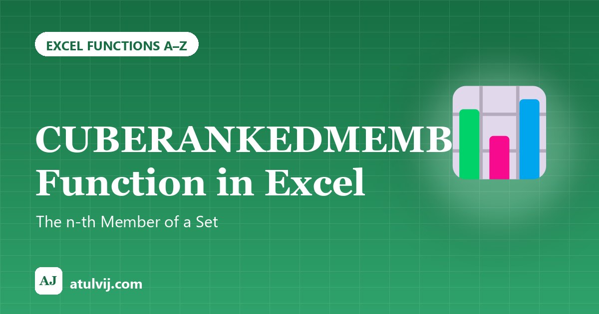 CUBERANKEDMEMBER Function in Excel: The n-th Member of a Set 1