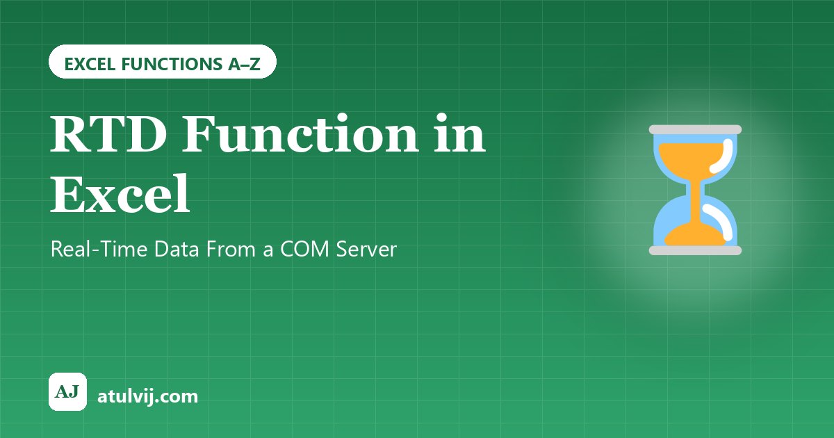 RTD Function in Excel: Real-Time Data From a COM Server 1