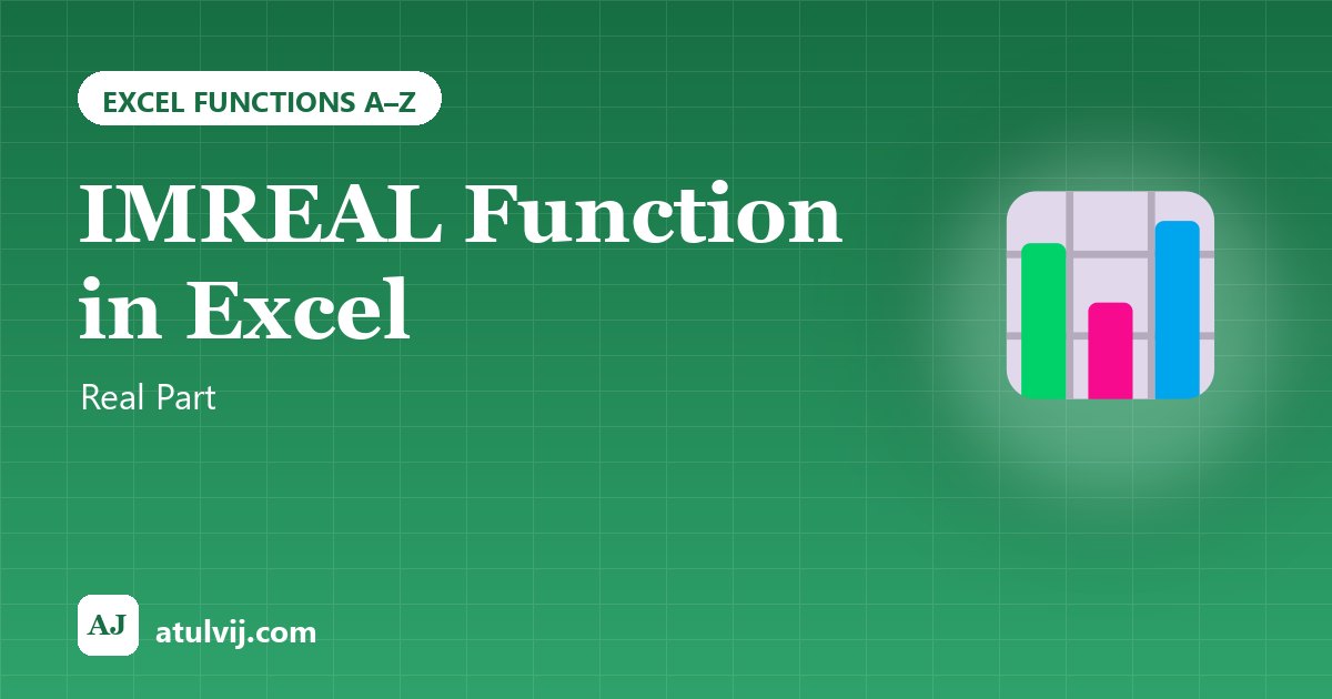 IMREAL Function in Excel: Real Part 1