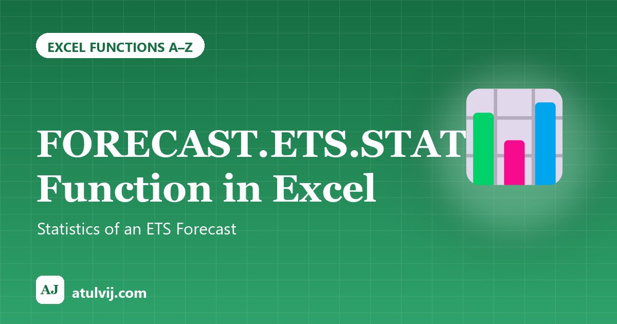 FORECAST.ETS.STAT Function in Excel: Statistics of an ETS Forecast 1
