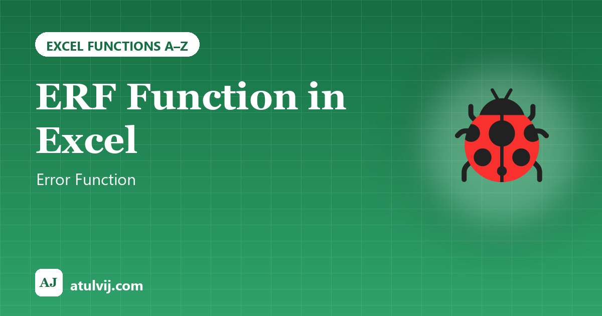 ERF Function in Excel: Error Function 1
