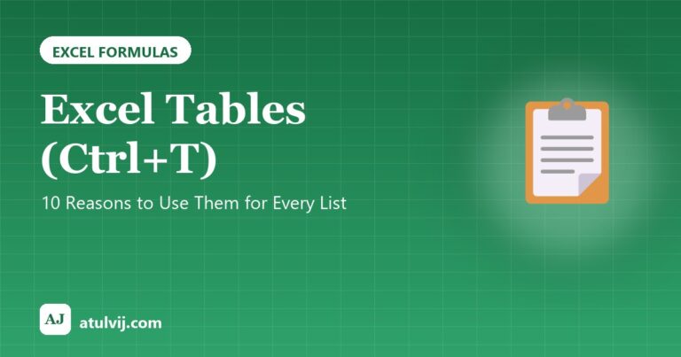 Excel Tables (Ctrl+T): 10 Reasons to Use Them for Every List