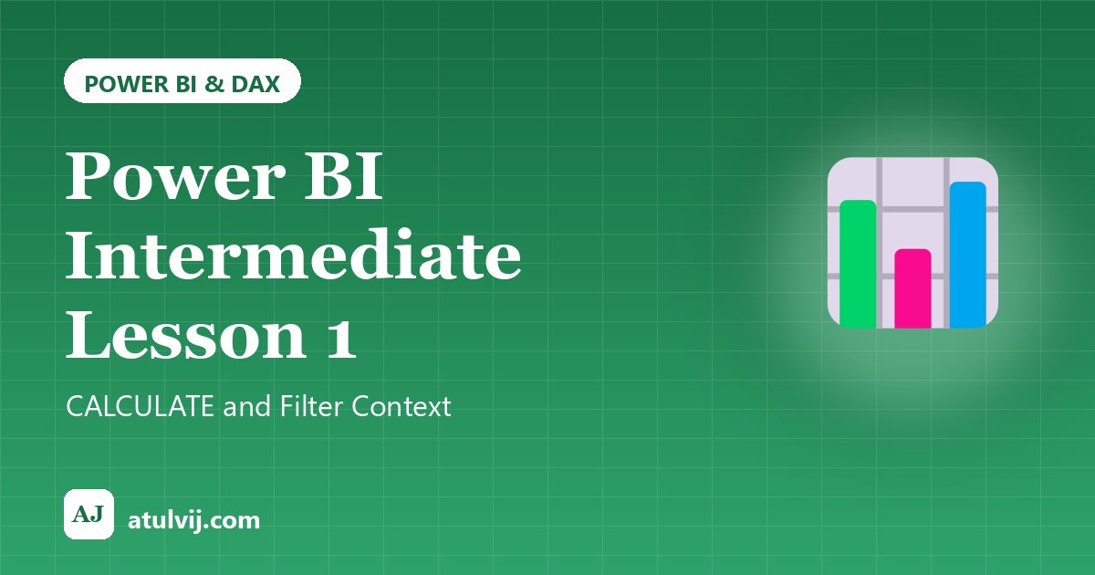 Power BI Intermediate Lesson 1: CALCULATE and Filter Context 1