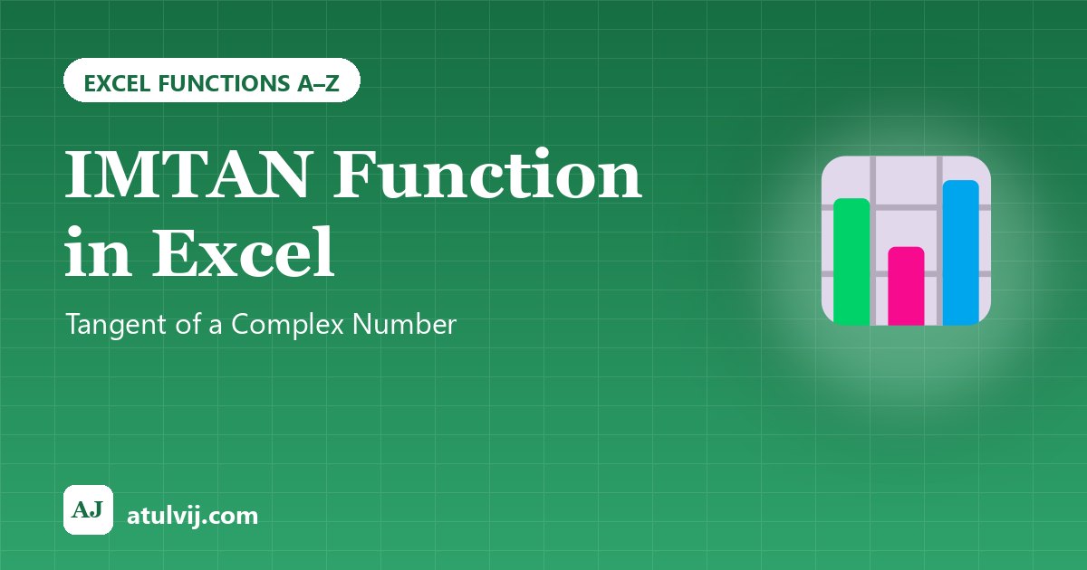 IMTAN Function in Excel: Tangent of a Complex Number 1