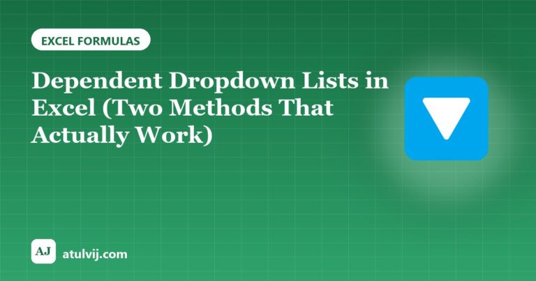 Dependent Dropdown Lists in Excel (Two Methods That Actually Work)