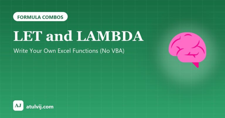 LET and LAMBDA: Write Your Own Excel Functions (No VBA)