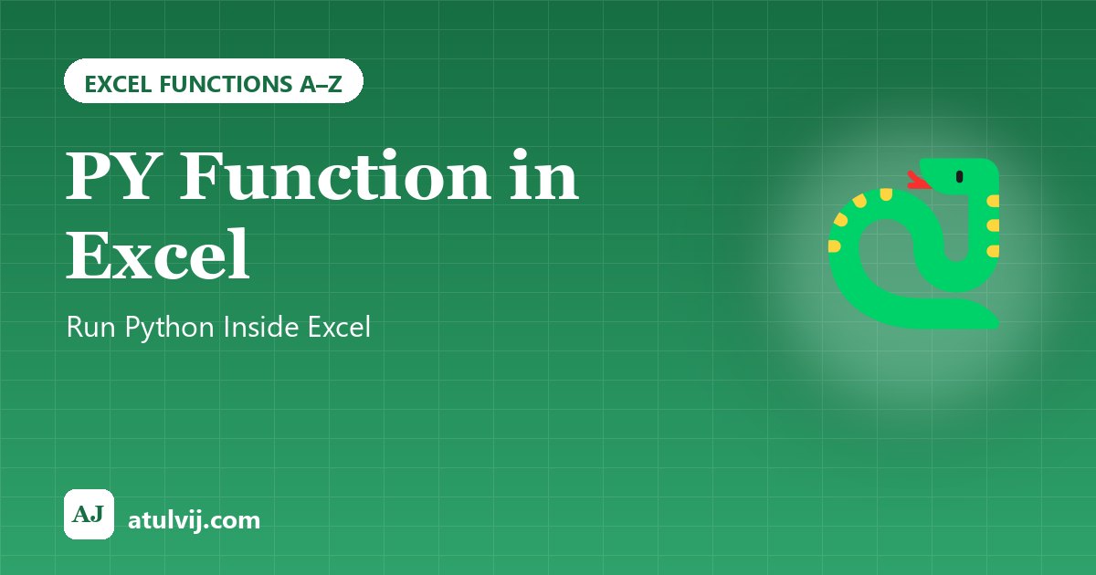 PY Function in Excel: Run Python Inside Excel 1