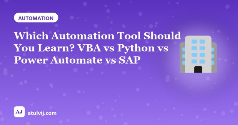 Which Automation Tool Should You Learn? VBA vs Python vs Power Automate vs SAP Scripting