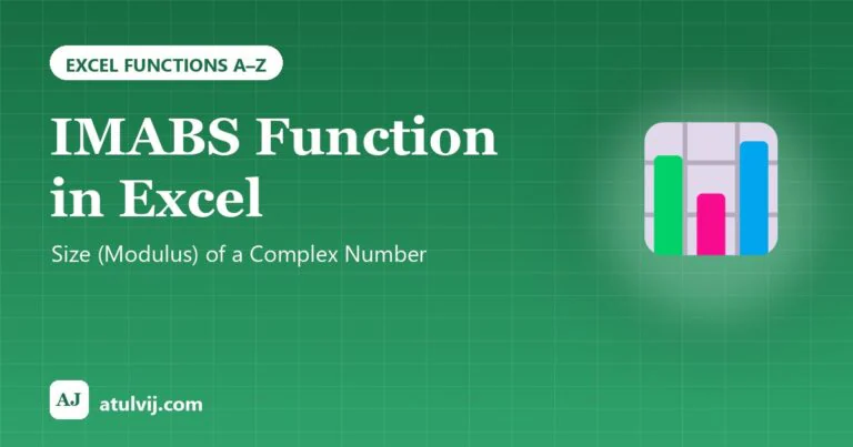 IMABS Function in Excel: Size (Modulus) of a Complex Number 4