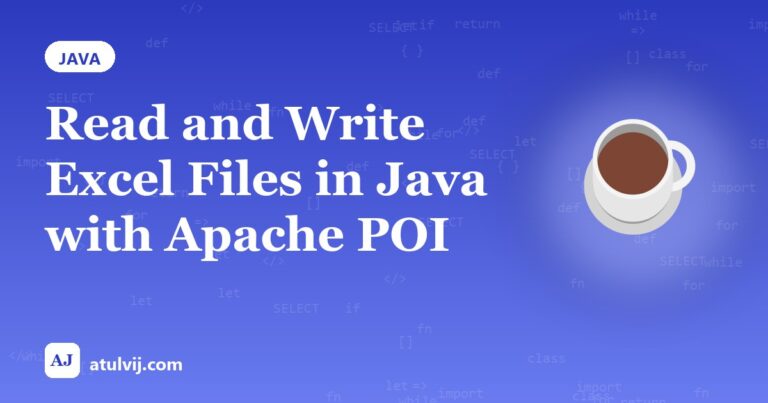 Read and Write Excel Files in Java with Apache POI