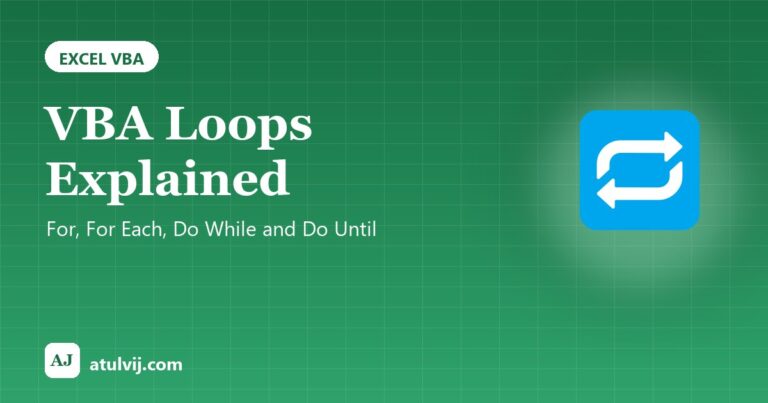 VBA Loops Explained: For, For Each, Do While and Do Until
