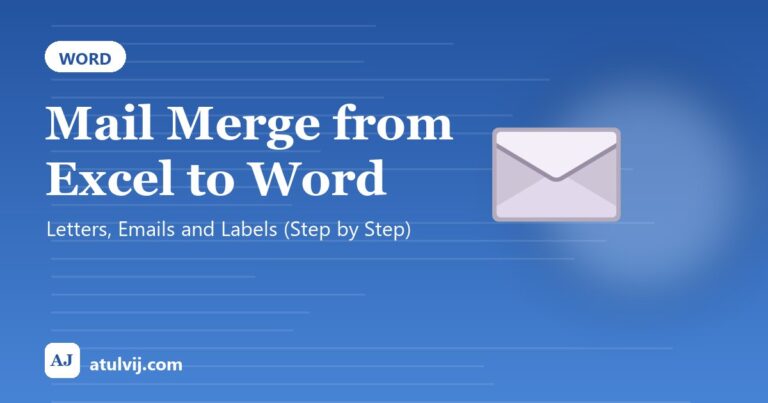 Mail Merge from Excel to Word: Letters, Emails and Labels (Step by Step)