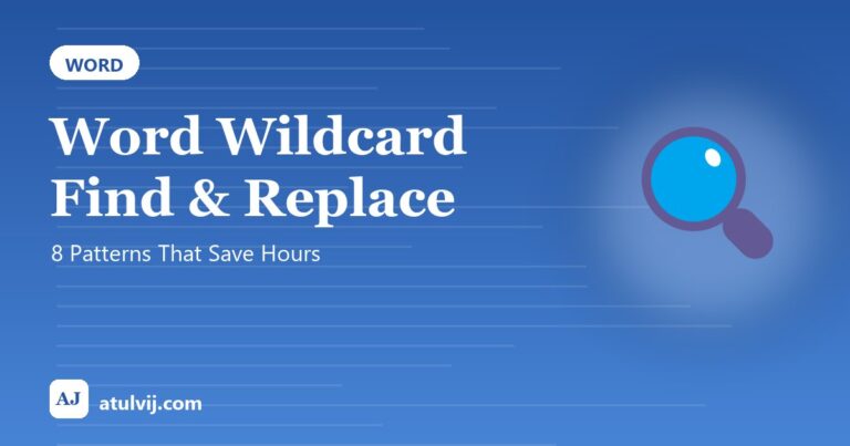 Word Wildcard Find & Replace: 8 Patterns That Save Hours